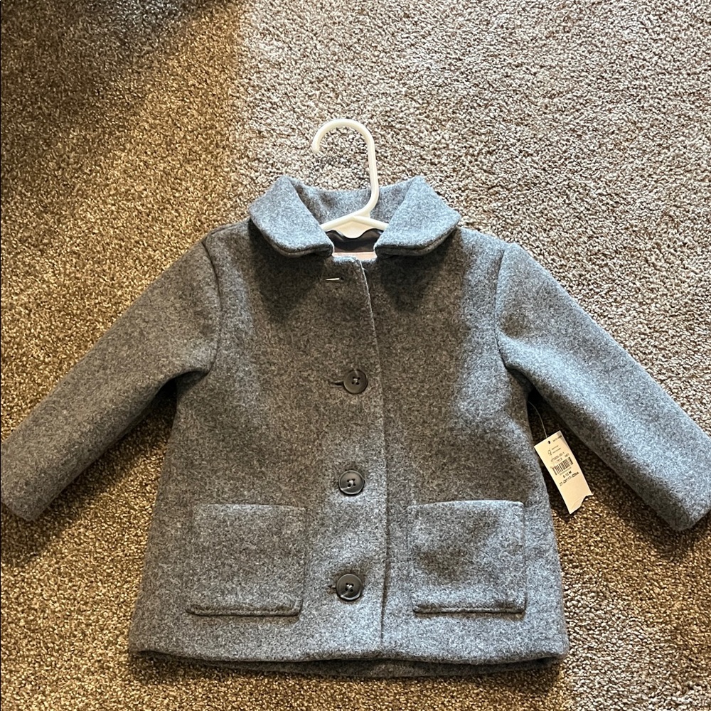 NWT Gray Button Down Coat